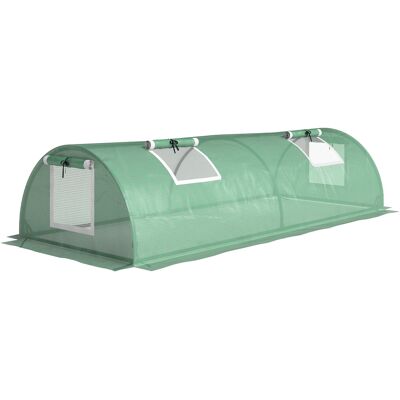 Outsunny Invernadero Pequeño para Cultivo de Plantas con 4 Ventanas Marco de Acero y Cubierta de PE Anti-UV 200x80x45 cm Verde Outsunny Invernadero Pequeño para Cultivo de Plantas con 4 Ventanas Marco de Acero y Cubierta de PE Anti-UV 200x80x45 cm Verde