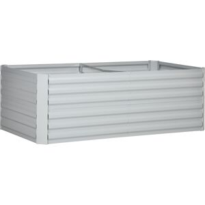 Cama de jardín de acero Outsunny - 180x90x60cm - Cama de plantas, Maceta Cama de jardín de acero Outsunny - 180x90x60cm - Cama de plantas, Maceta