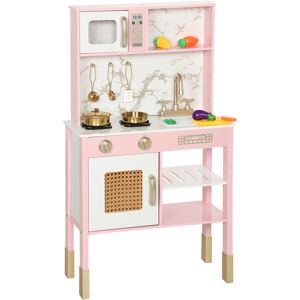 AIYAPLAY Cocina de Juguete de Madera con Sonido con Accesorios de Acero Inoxidable Verduras para Cortar Rosa AIYAPLAY Cocina de Juguete de Madera con Sonido con Accesorios de Acero Inoxidable Verduras para Cortar Rosa
