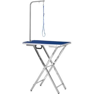 PawHut Mesa de Peluquería para Mascotas con Encimera Antideslizante Patas Plegables Asa y Brazo 72x45x74-81 cm Azul PawHut Mesa de Peluquería para Mascotas con Encimera Antideslizante Patas Plegables Asa y Brazo 72x45x74-81 cm Azul