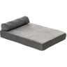 PawHut Cama para Perros Lavable Ortopédica con Almohada Extraíble Funda Desenfundable Cojín para Perros de Felpa y Espuma Viscoelástica 75x55x20 cm