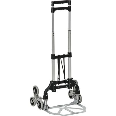 DURHAND Carretilla de Mano Portátil para Escalera con Ruedas Carga 70kg Aosom España DURHAND Carretilla de Mano Portátil para Escalera con Ruedas Carga 70kg Aosom España