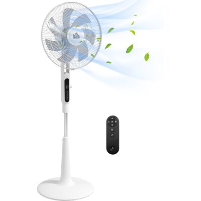 Homcom Ventilador de Pie con Mando a Distancia Oscilante 28 Velocidades 3 Modos Temporizador y Función Antimosquitos Blanco Aosom España Homcom Ventilador de Pie con Mando a Distancia Oscilante 28 Velocidades 3 Modos Temporizador y Función Antimosquitos Blanco Aosom España