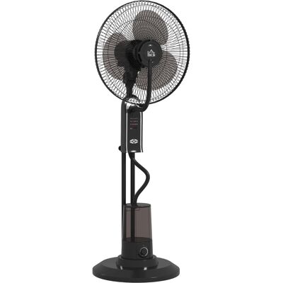 Homcom Ventilador de Pie con Nebulizador 3 Velocidades 3 Modos Oscilación de 70° Depósito de 3,2L y Mando 44,5x38,5x120cm Negro Homcom Ventilador de Pie con Nebulizador 3 Velocidades 3 Modos Oscilación de 70° Depósito de 3,2L y Mando 44,5x38,5x120cm Negro