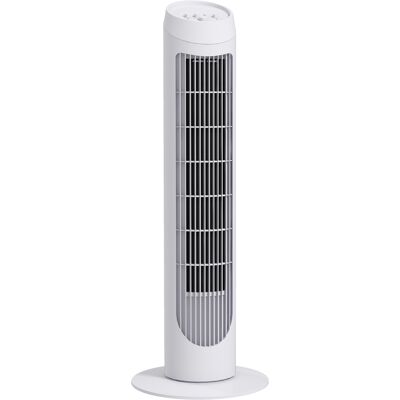 Homcom Ventilador de Torre 45W Vertical Silencioso con 3 Velocidades Oscilación 70° para Salón Dormitorio Blanco Elegante Aosom España Homcom Ventilador de Torre 45W Vertical Silencioso con 3 Velocidades Oscilación 70° para Salón Dormitorio Blanco Elegante Aosom España