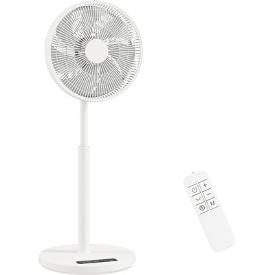 Homcom Ventilador de pie, ventilador 39 cm con 12 velocidades, 4 modos, temporizador 9H, oscilante 120°, altura ajustable, blanco Aosom España Homcom Ventilador de pie, ventilador 39 cm con 12 velocidades, 4 modos, temporizador 9H, oscilante 120°, altura ajustable, blanco Aosom España