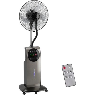Homcom Ventilador brumizador 90 W, ventilador de pie 138 cm, 3 velocidades, 3 modos, ionización negativa, antimosquitos, negro Aosom España Homcom Ventilador brumizador 90 W, ventilador de pie 138 cm, 3 velocidades, 3 modos, ionización negativa, antimosquitos, negro Aosom España