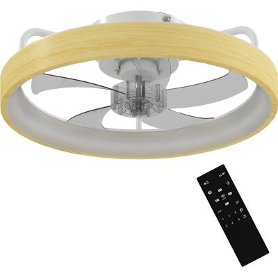 Homcom Ventilador de techo con luz LED plafón ventilador Ø49cm 7 aspas 6 velocidades brillo regulable modo verano-invierno Aosom España Homcom Ventilador de techo con luz LED plafón ventilador Ø49cm 7 aspas 6 velocidades brillo regulable modo verano-invierno Aosom España