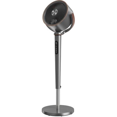 Homcom Ventilador de pie silencioso 20 dB, oscilación automática 70°+90°, 12 velocidades, luz LED y temporizador 12H Homcom Ventilador de pie silencioso 20 dB, oscilación automática 70°+90°, 12 velocidades, luz LED y temporizador 12H