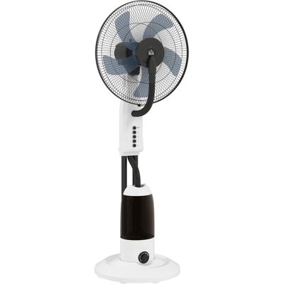 Homcom Ventilador Nebulizador Oscilante 90 W Tanque 2,8L 3 Velocidades 5 Aspas y Ruedas Ø44,5x120 cm Blanco Homcom Ventilador Nebulizador Oscilante 90 W Tanque 2,8L 3 Velocidades 5 Aspas y Ruedas Ø44,5x120 cm Blanco