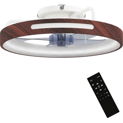 Homcom Ventilador de Techo con Luz LED 40 W Motor DC Reversible Mando a Distancia 6 Velocidades 3 Colores Temporizador Teca Homcom Ventilador de Techo con Luz LED 40 W Motor DC Reversible Mando a Distancia 6 Velocidades 3 Colores Temporizador Teca