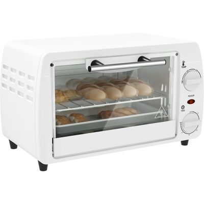 Homcom Horno Eléctrico Sobremesa 10L 750W Horno Eléctrico Pequeño Temperatura 230 ℃ y Temporizador 36,5x26x22 cm Blanco Homcom Horno Eléctrico Sobremesa 10L 750W Horno Eléctrico Pequeño Temperatura 230 ℃ y Temporizador 36,5x26x22 cm Blanco