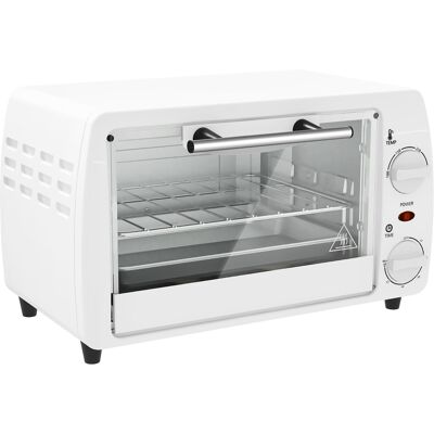 Homcom Horno Eléctrico Sobremesa 10L 750W Horno Eléctrico Pequeño Temperatura 230 ℃ y Temporizador 36,5x26x22 cm Blanco Homcom Horno Eléctrico Sobremesa 10L 750W Horno Eléctrico Pequeño Temperatura 230 ℃ y Temporizador 36,5x26x22 cm Blanco