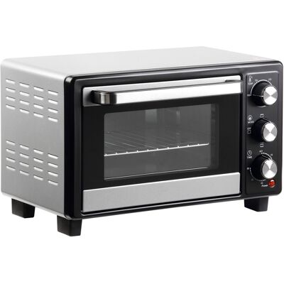 Homcom Horno Portátil 16L 1400W con 3 Modos de Calor Temporizador Bandeja de Horneado y Rejilla 44x32x28,1 cm Plata Homcom Horno Portátil 16L 1400W con 3 Modos de Calor Temporizador Bandeja de Horneado y Rejilla 44x32x28,1 cm Plata