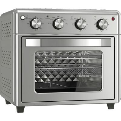 Homcom Horno Eléctrico de Sobremesa de 30L 1600W Freidora de Aire con 7 Modos de Calor y Temporizador 43x39x39 cm Plata Aosom España Homcom Horno Eléctrico de Sobremesa de 30L 1600W Freidora de Aire con 7 Modos de Calor y Temporizador 43x39x39 cm Plata Aosom España
