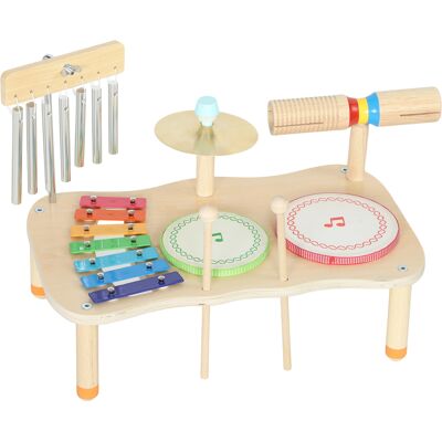 AIYAPLAY Instrumentos Musicales Infantiles de Madera Montessori con Tambor Xilófono Doble Tono Platillo Campana de Viento AIYAPLAY Instrumentos Musicales Infantiles de Madera Montessori con Tambor Xilófono Doble Tono Platillo Campana de Viento