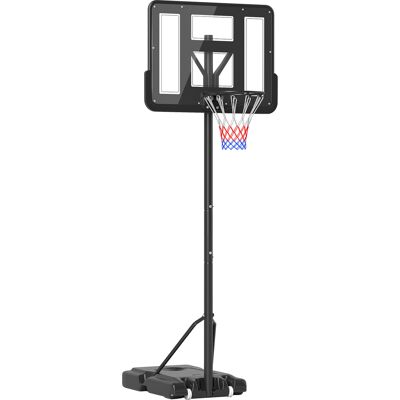 Homcom Canasta de Baloncesto con Altura Ajustable 220-365 cm Aro de Baloncesto con Soporte Ruedas Base Rellenable Negro Homcom Canasta de Baloncesto con Altura Ajustable 220-365 cm Aro de Baloncesto con Soporte Ruedas Base Rellenable Negro