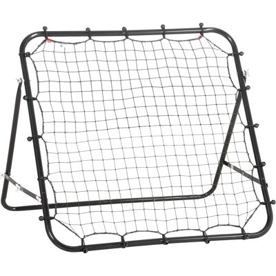 Homcom Red de Rebote Reboteador de Metal con Ángulo Ajustable para Entrenamiento de Deportes 96x80x96 cm Negro Homcom Red de Rebote Reboteador de Metal con Ángulo Ajustable para Entrenamiento de Deportes 96x80x96 cm Negro