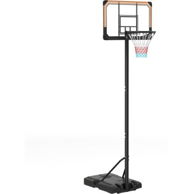 SPORTNOW Canasta de Baloncesto de Exterior con Altura Ajustable 235-264 cm Ruedas Base Rellenable Negro SPORTNOW Canasta de Baloncesto de Exterior con Altura Ajustable 235-264 cm Ruedas Base Rellenable Negro