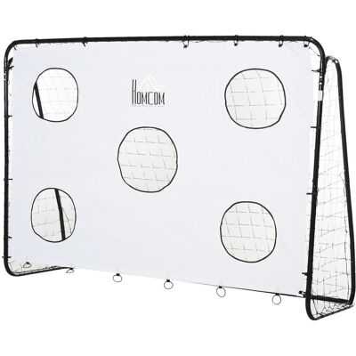Homcom Portería de Fútbol para Niños con Lona de Precisión y Puntería para Entrenamiento y Perfeccionamiento 240x88x174 cm Blanco Homcom Portería de Fútbol para Niños con Lona de Precisión y Puntería para Entrenamiento y Perfeccionamiento 240x88x174 cm Blanco