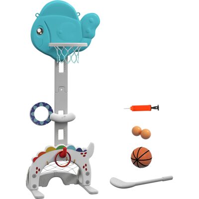 AIYAPLAY Canasta de Baloncesto para Niños Altura Ajustable con Fútbol Golf Anillas Juego de Lanzamiento de Pelota Multicolor AIYAPLAY Canasta de Baloncesto para Niños Altura Ajustable con Fútbol Golf Anillas Juego de Lanzamiento de Pelota Multicolor