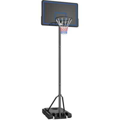 SPORTNOW Canasta de Baloncesto de Pie con Altura Ajustable de 1,35 a 3,05 m con Ruedas, Base de Lastre y Bolsa de Arena, Azul SPORTNOW Canasta de Baloncesto de Pie con Altura Ajustable de 1,35 a 3,05 m con Ruedas, Base de Lastre y Bolsa de Arena, Azul