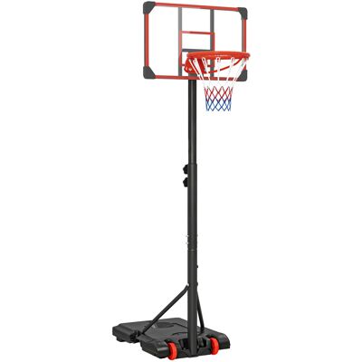 SPORTNOW Canasta de Baloncesto con Altura Ajustable 178-208 cm Ruedas y Base Rellenable para Adolescentes y Adultos Rojo y Negro SPORTNOW Canasta de Baloncesto con Altura Ajustable 178-208 cm Ruedas y Base Rellenable para Adolescentes y Adultos Rojo y Negro
