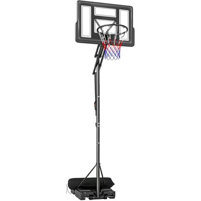 SPORTNOW Canasta de Baloncesto Exterior con Ruedas Altura Ajustable 235-305 cm Base Rellenable y Bolsa de Peso Negro SPORTNOW Canasta de Baloncesto Exterior con Ruedas Altura Ajustable 235-305 cm Base Rellenable y Bolsa de Peso Negro