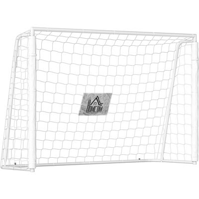 Homcom Portería de Fútbol con Soporte de Metal y Red para Entrenamiento de Fútbol en Jardín Aire Libre 186x62x123 cm Blanco Homcom Portería de Fútbol con Soporte de Metal y Red para Entrenamiento de Fútbol en Jardín Aire Libre 186x62x123 cm Blanco