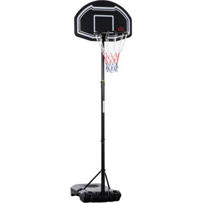Homcom Canasta de Baloncesto para Exterior Altura Ajustable 160-210 cm con Ruedas y Base Rellenable 76x48x254 cm Negro Homcom Canasta de Baloncesto para Exterior Altura Ajustable 160-210 cm con Ruedas y Base Rellenable 76x48x254 cm Negro