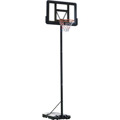 Homcom Canasta de Baloncesto con Altura Ajustable 220-365 cm Aro de Baloncesto con Soporte Ruedas Base Rellenable Negro Homcom Canasta de Baloncesto con Altura Ajustable 220-365 cm Aro de Baloncesto con Soporte Ruedas Base Rellenable Negro