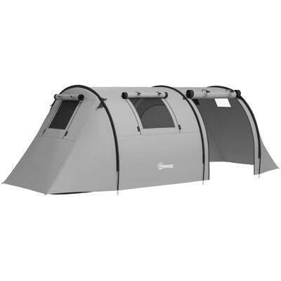 Outsunny Tienda de Campaña para 4 Personas con Ventanas Gancho Bolsa de Transporte Impermeable 3000 mm 470x220x150 cm Verde Outsunny Tienda de Campaña para 4 Personas con Ventanas Gancho Bolsa de Transporte Impermeable 3000 mm 470x220x150 cm Verde
