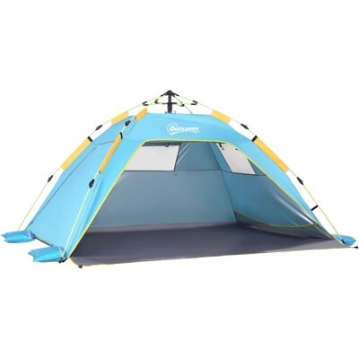 Outsunny Tienda de Playa Pop-up para 1-2 Personas con 2 Accesos y 2 Ventanas y Bolsa de Transporte 220x173x120 cm Azul Claro Aosom España Outsunny Tienda de Playa Pop-up para 1-2 Personas con 2 Accesos y 2 Ventanas y Bolsa de Transporte 220x173x120 cm Azul Claro Aosom España