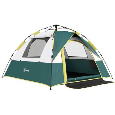 Outsunny Tienda Camping Plegable con 1 Puerta 3 Ventanas Bolsa de Transporte y Apertura Automática 205x195x135 cm Verde Aosom España Outsunny Tienda Camping Plegable con 1 Puerta 3 Ventanas Bolsa de Transporte y Apertura Automática 205x195x135 cm Verde Aosom España