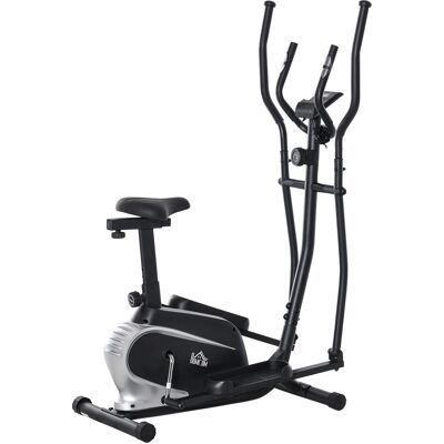 Homcom Bicicleta Elíptica con Resistencia Magnética Ajustable Pantalla LCD Pulsómetro y Volante de Inercia 3 kg 103x62x151cm Negro Aosom España Homcom Bicicleta Elíptica con Resistencia Magnética Ajustable Pantalla LCD Pulsómetro y Volante de Inercia 3 kg 103x62x151cm Negro Aosom España