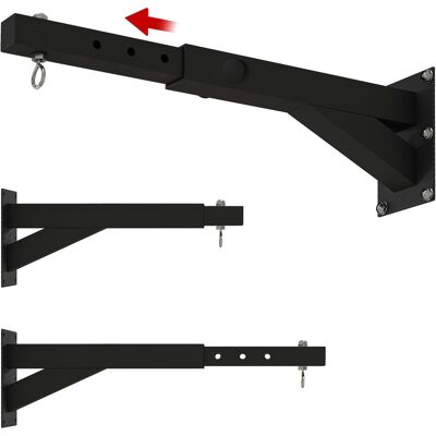 SPORTNOW Soporte Saco Boxeo de Pared con Distancia Ajustable Gancho Giratorio Cadenas 45-65 cm Negro SPORTNOW Soporte Saco Boxeo de Pared con Distancia Ajustable Gancho Giratorio Cadenas 45-65 cm Negro