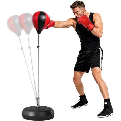 HOMCOM Saco de Boxeo Ajustable con Guantes y Bomba - Para Jóvenes HOMCOM Saco de Boxeo Ajustable con Guantes y Bomba - Para Jóvenes