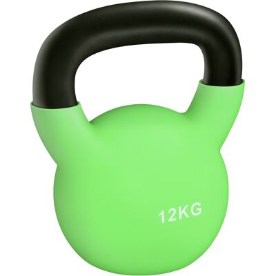 Homcom Pesa Rusa de 12 kg de Hierro Fundido con Revestimiento de Neopreno Verde para Entrenamiento de Fuerza y Musculación Aosom España Homcom Pesa Rusa de 12 kg de Hierro Fundido con Revestimiento de Neopreno Verde para Entrenamiento de Fuerza y Musculación Aosom España