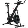 Homcom Bicicleta Estática con Volante Inercia 6,5 kg Bicicleta de Fitness con Asiento y Manillar Ajustables en Altura Pantalla 110x52x105-120 cm Negro