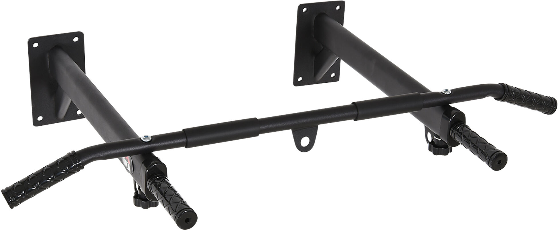 Homcom Barras de Dominadas para Pared Entrenamiento Muscular Pull Up para Casa Carga Máxima 150 kg Negro