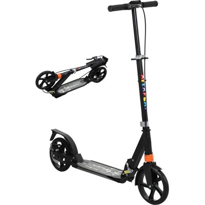 AIYAPLAY Patinete niños, patinete plegable de 2 ruedas, manillar con 4 ajustes de altura, 94 x 36 x 88-103 cm, negro AIYAPLAY Patinete niños, patinete plegable de 2 ruedas, manillar con 4 ajustes de altura, 94 x 36 x 88-103 cm, negro