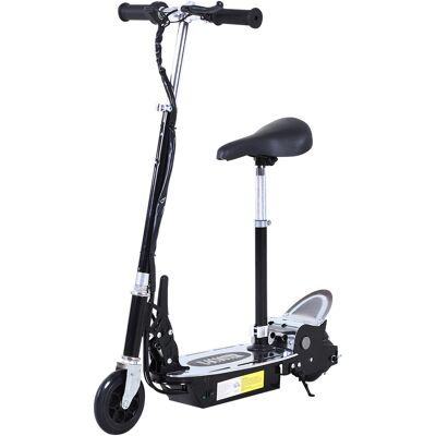 Homcom Patinete Eléctrico Scooter Plegable con Manillar y Asiento Ajustable - Color Negro - 81.5x37x96cm Aosom España Homcom Patinete Eléctrico Scooter Plegable con Manillar y Asiento Ajustable - Color Negro - 81.5x37x96cm Aosom España