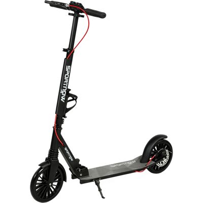SPORTNOW Patinete urbano de aluminio, altura ajustable y plegable con ruedas PU de 20 cm, rodamientos ABEC-7 y freno doble SPORTNOW Patinete urbano de aluminio, altura ajustable y plegable con ruedas PU de 20 cm, rodamientos ABEC-7 y freno doble