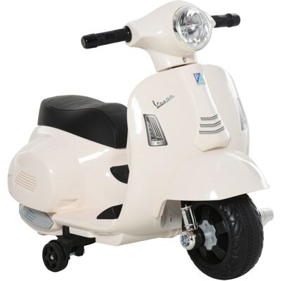 Homcom Motocicleta Infantil VESPA con Faro Bocina 4 Ruedas Moto Eléctrica para Niños Licencia Oficial Blanco Aosom España Homcom Motocicleta Infantil VESPA con Faro Bocina 4 Ruedas Moto Eléctrica para Niños Licencia Oficial Blanco Aosom España