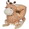 Homcom Caballito Balancín Bebé +18 Meses Balancín Peluche Madera con 32 Canciones Cinturón de Seguridad Girafa de Peluche 60x33x45cm   AOSOM ES