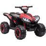 Homcom Quad Eléctrico para Niños de 3-5 Años Vehículo Eléctrico a Batería 12V con 2 Motores 83x53x55,5 cm Negro y Rojo