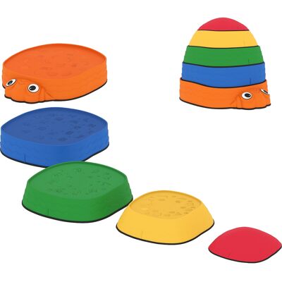 AIYAPLAY Conjunto de Piedras de Equilibrio para Niños Apilables de 5 Piezas Antideslizantes para Interior y Exterior Multicolor AIYAPLAY Conjunto de Piedras de Equilibrio para Niños Apilables de 5 Piezas Antideslizantes para Interior y Exterior Multicolor