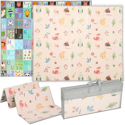 AIYAPLAY Alfombra Bebé Acolchada Plegable Reversible 176,5x148x1 cm Tapete de Actividades Bebé XPE Impermeable Multicolor AIYAPLAY Alfombra Bebé Acolchada Plegable Reversible 176,5x148x1 cm Tapete de Actividades Bebé XPE Impermeable Multicolor