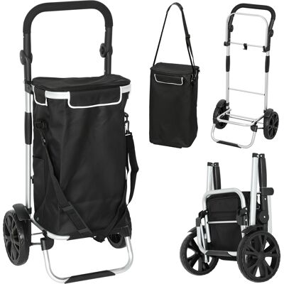 Homcom 3-in-1 Trolley de compra plegable con 40L de capacidad, soporta hasta 25kg con compartimento refrigerado Negro Aosom España Homcom 3-in-1 Trolley de compra plegable con 40L de capacidad, soporta hasta 25kg con compartimento refrigerado Negro Aosom España
