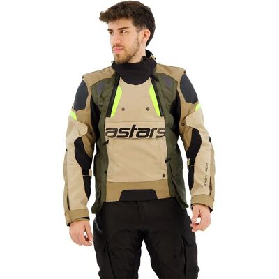 Alpinestars Chaqueta Halo Drystar® Dark Khaki / Sand / Fluo Yellow 3XL Alpinestars Chaqueta Halo Drystar® Dark Khaki / Sand / Fluo Yellow 3XL